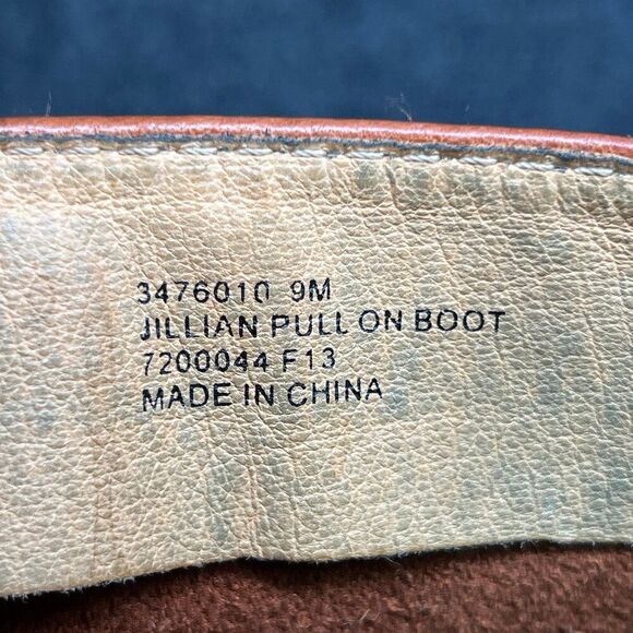 Frye Jillian Pull On Boots Women's Size 9 Brown Leather Inside Zip Tall Riding - Picture 16 of 16